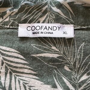 Coofandy Men's Green Casual Button Down Shirt